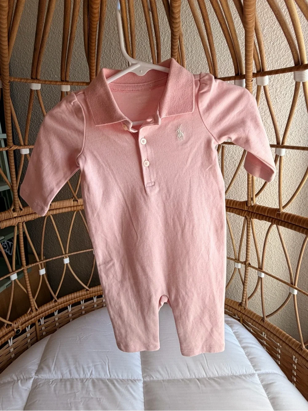 Ralph Lauren Pink Polo Romper One-Piece